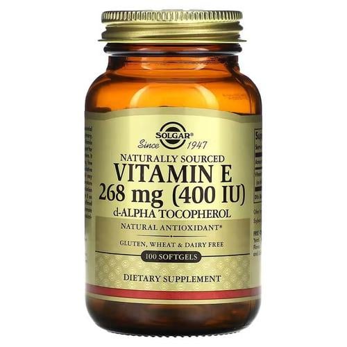 Витамин Е Solgar Vitamin E 268 мг 400 IU d-Alpha Tocopherol 100 Softgels (SOL-03521)
