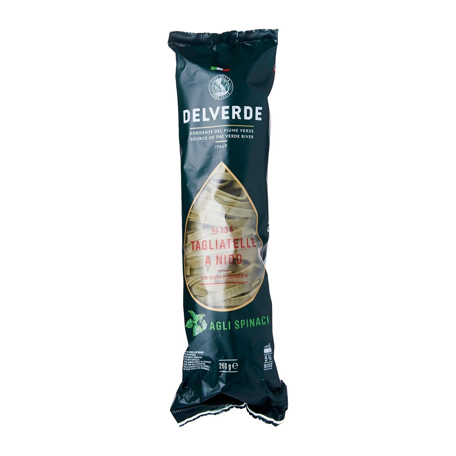 Макароны Delverde Tagliatelle a Nido №134 Тальятеле со шпинатом 250 г