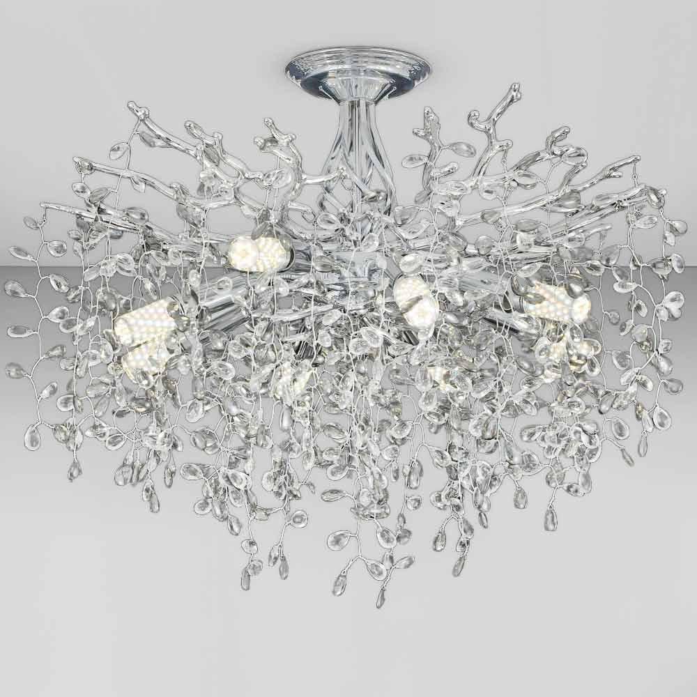 Люстра потолочная Lighthouse SRS-19789-600 CH хрустальная гроздь Хром
