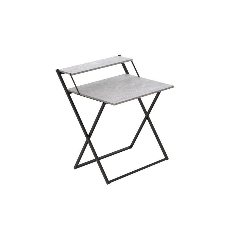 Стіл трансформер Ferrum-decor Kompakt 2 метал/ДСП 16 мм Чорний/Бетон (FRD-104696) - фото 1 Стіл трансформер Ferrum-decor Kompakt 2 метал/ДСП 16 мм Чорний/Бетон (FRD-104696) - фото 1