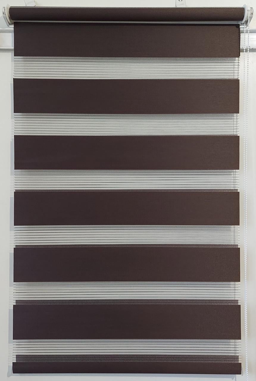 Рулонная штора BH 203 день-ночь 130х150 см Темно-коричневый (28300405)