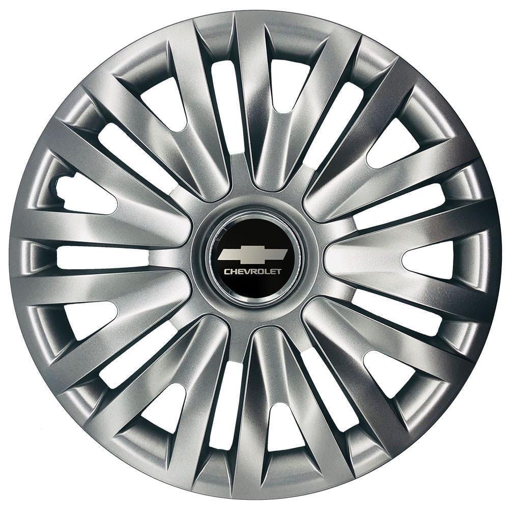 Колпаки SJS 313 с логотипом Chevrolet R15 4 шт. Серебряный (2654558059)