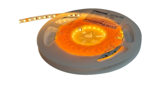 Світлодіодна стрічка Rishang SMD 2835 24V IP33 120 LED/м 5 м 3000K Тепле світло (2185WW)