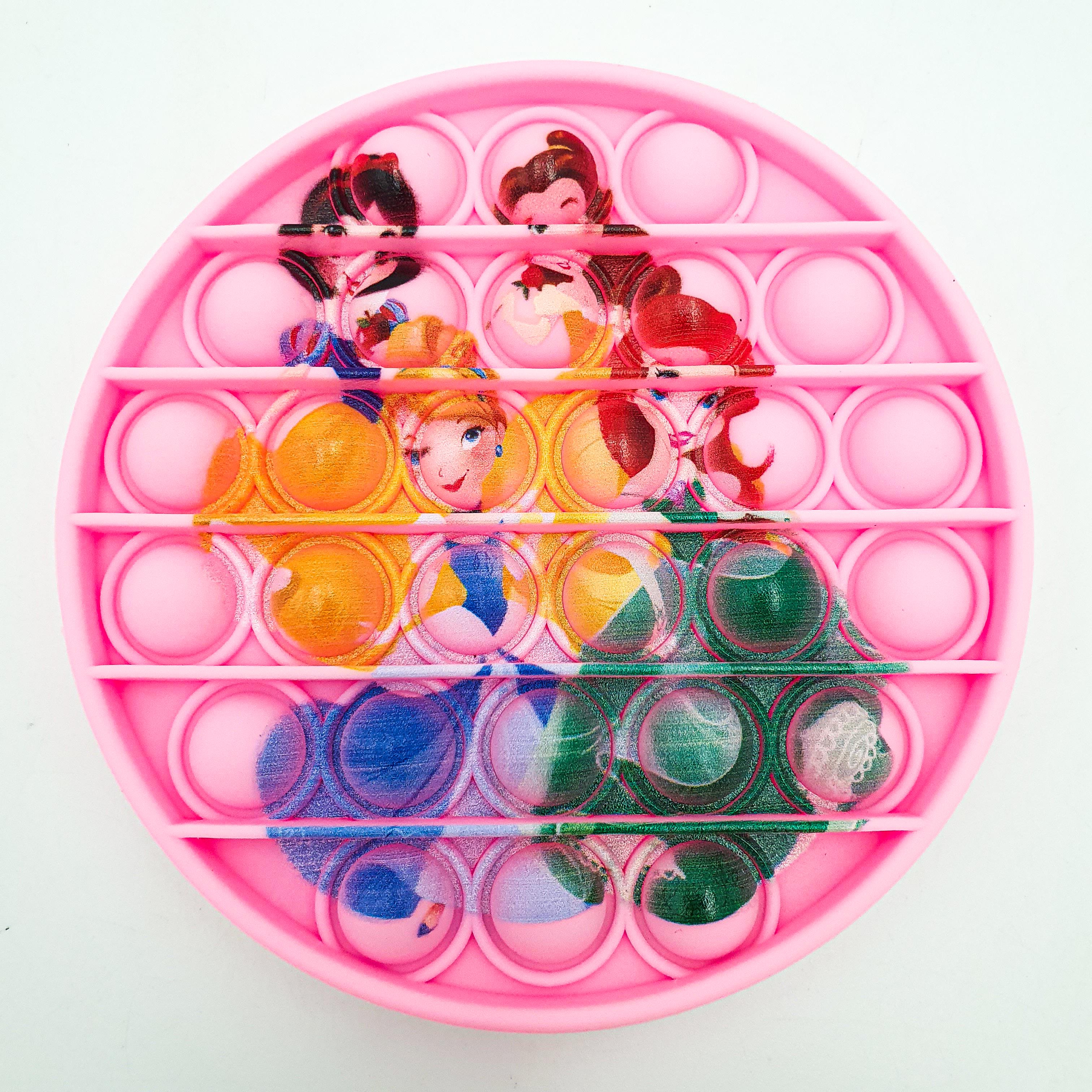 Сенсорна іграшка антистрес силіконова бісконечна пупирка поп іт UKC Pop It Fidget принцеси