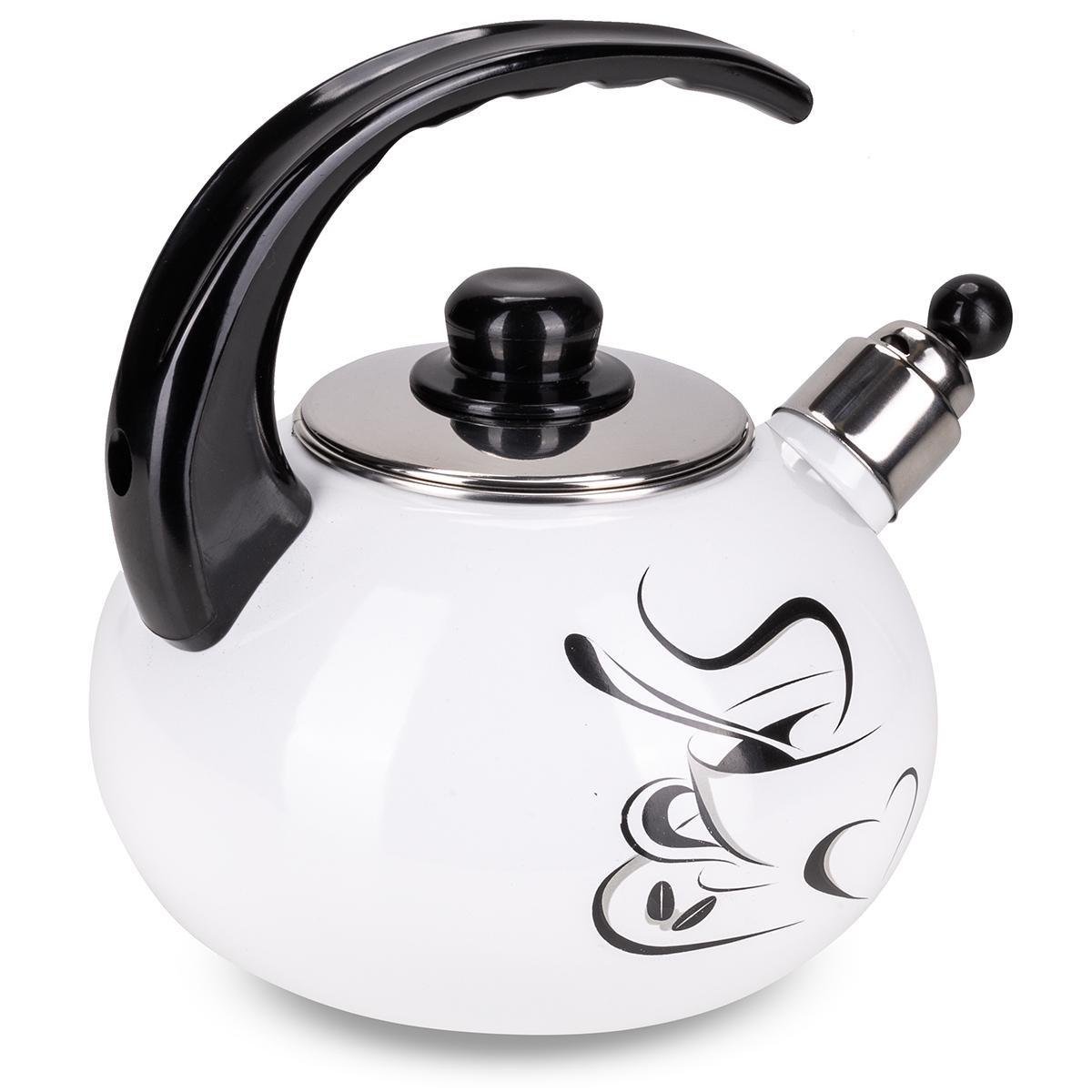 Чайник со свистком Kamille KM-1036 с рисунком из эмалированной стали 2,5 л Белый (150-84-1036) - фото 3 Чайник со свистком Kamille KM-1036 с рисунком из эмалированной стали 2,5 л Белый (150-84-1036) - фото 3