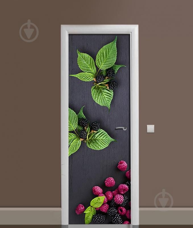 Наклейка на двері Zatarga "Ожина і Малина" 650х2000 мм вінілова 3Д наклейка декор самоклеюча Z181729dv