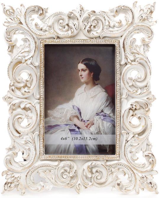 Фоторамка Tudor Ольга 10х15 см Белый с золотым