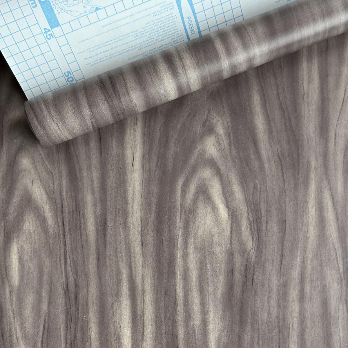 Пленка самоклеящаяся дерево 0,45х10 м Серо-коричневый (821) - фото 1 Пленка самоклеящаяся дерево 0,45х10 м Серо-коричневый (821) - фото 1