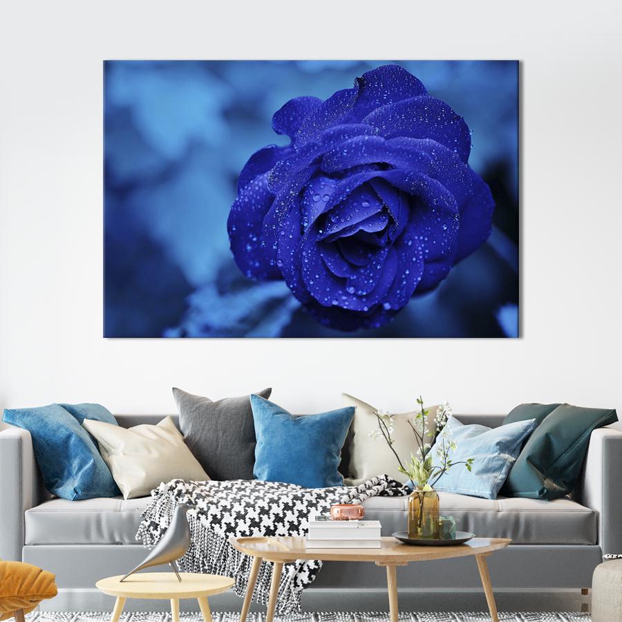 Картина на холсте Роза индиго 122x81 см (975-1)
