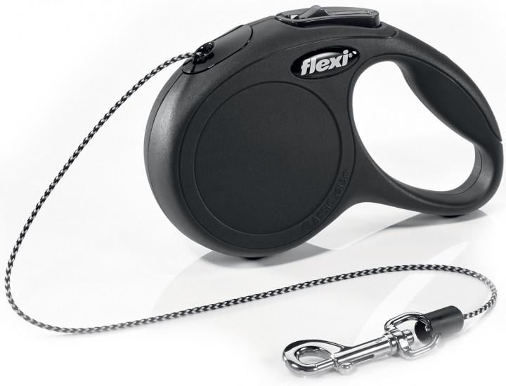Поводок-рулетка Flexi Classic XS 3 м шнур до 8 кг Черный (1151264272)