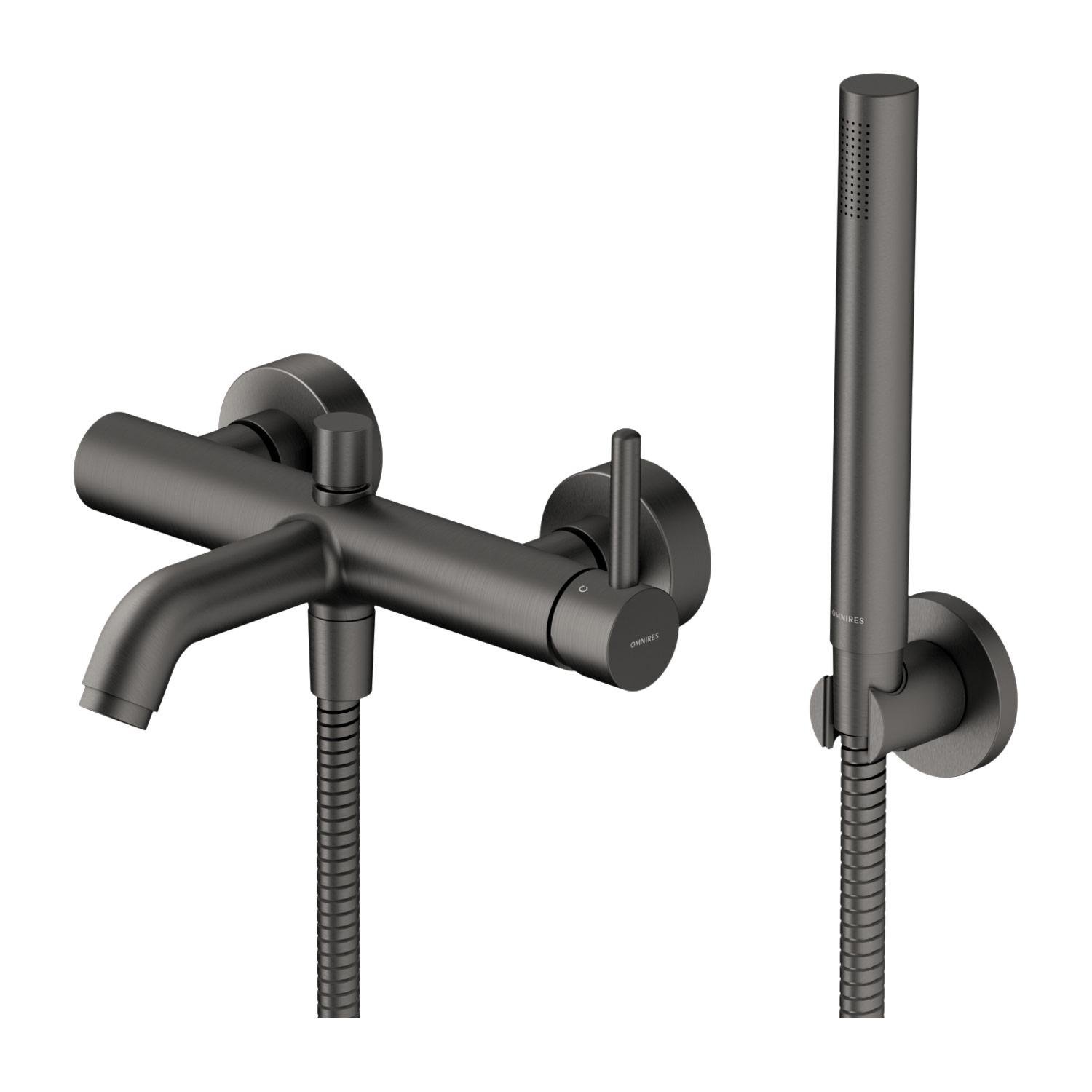 Смеситель для ванны Omnires Y Y1231GR однорычажный Серый (169777)