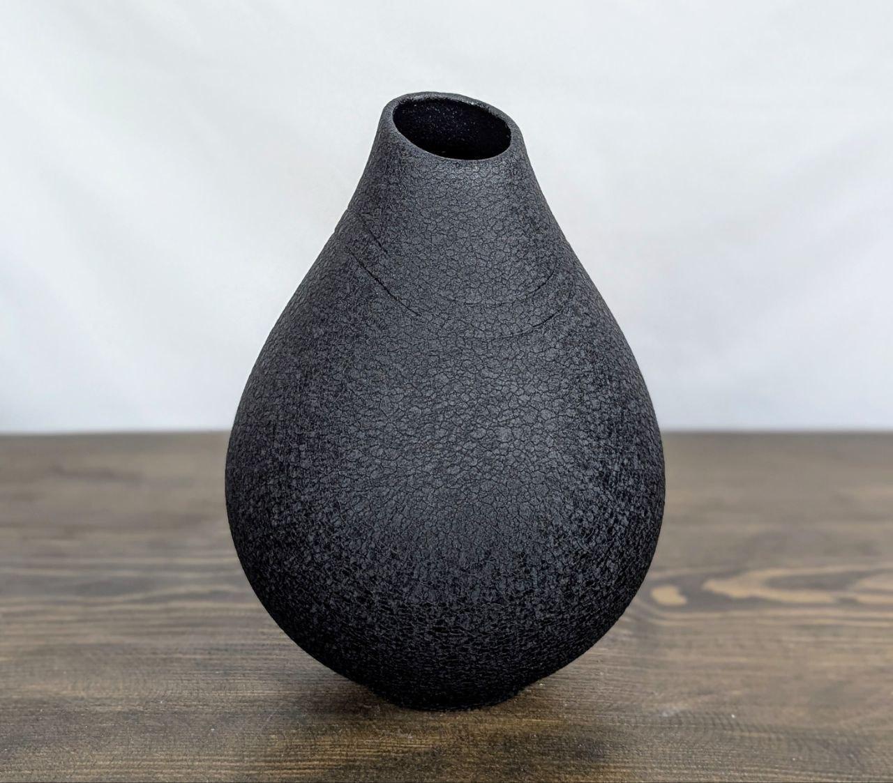 Ваза Nana Ceramics Пйарус шелк 28 см Черный