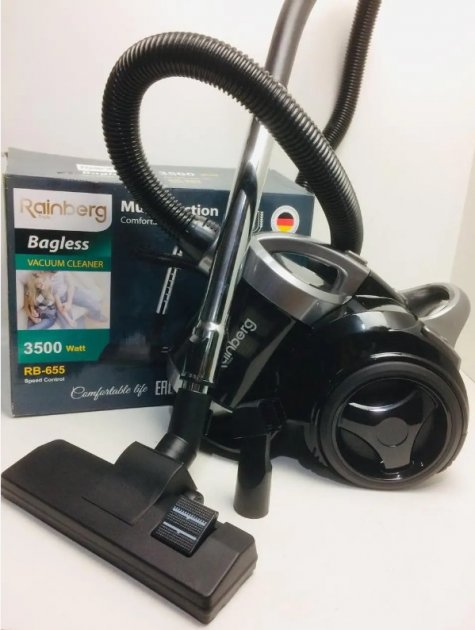 Пилосос контейнерний Rainberg RB-655 3500W циклонний HEPA (ML-05306) - фото 3 Пилосос контейнерний Rainberg RB-655 3500W циклонний HEPA (ML-05306) - фото 3