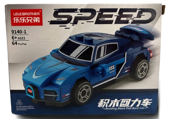 Конструктор гоночний автомобіль Bugatti Chiron 64 деталі (9140-1)