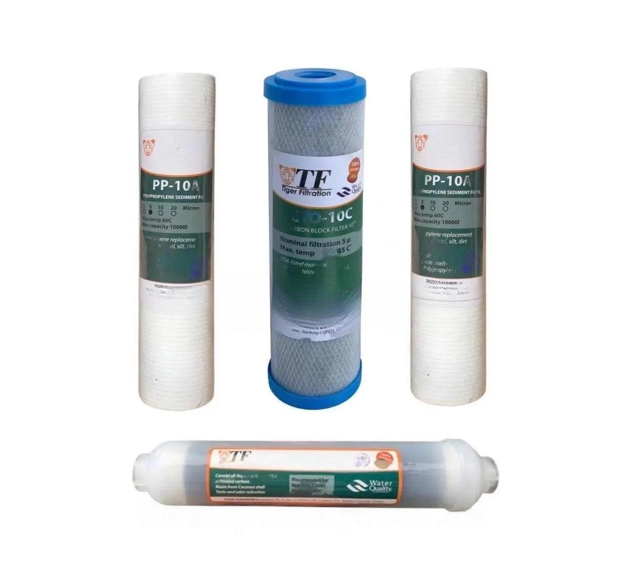 Комплект картриджей Tiger Filtration 5 для систем обратного осмоса с постфильтром