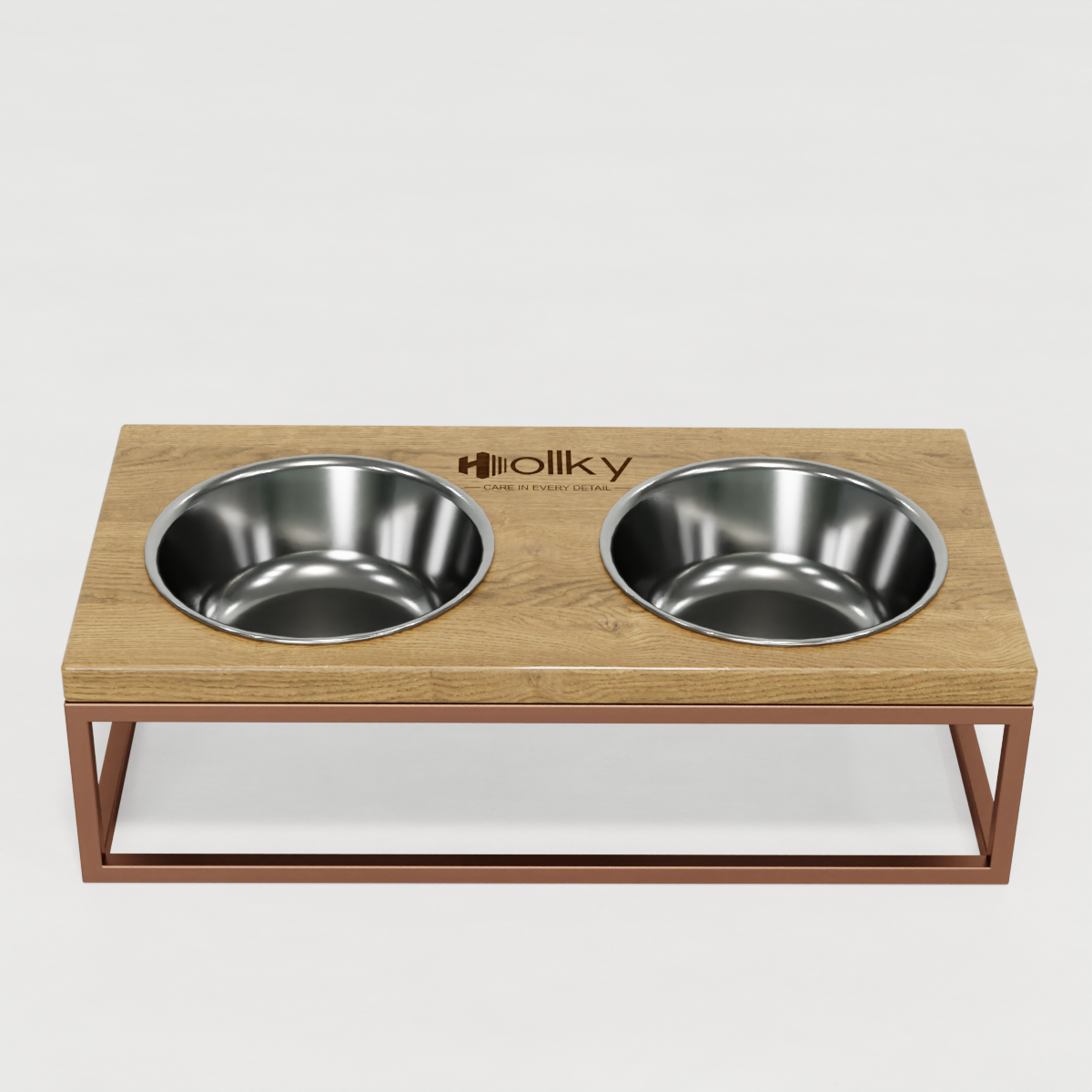 Миски на подставке для средних собак и больших котов Hollky Base M 2х0,95 л (BM-422110-GLNT) - фото 6 Миски на подставке для средних собак и больших котов Hollky Base M 2х0,95 л (BM-422110-GLNT) - фото 6