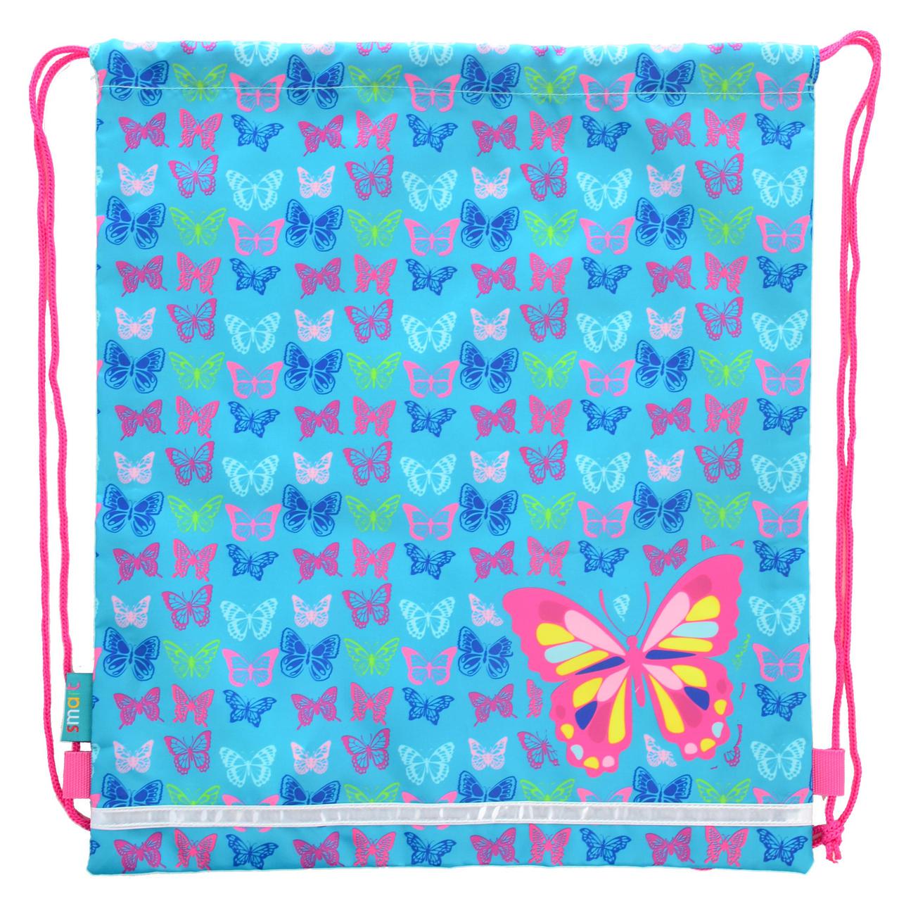 Сумка для взуття 1 вересня Butterfly blue 40х35 см (555358)