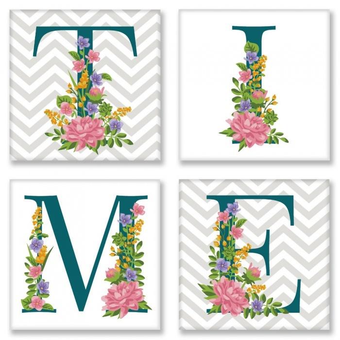 Картина по номерам Идейка Time 4 шт. 18x18 см (СН123)