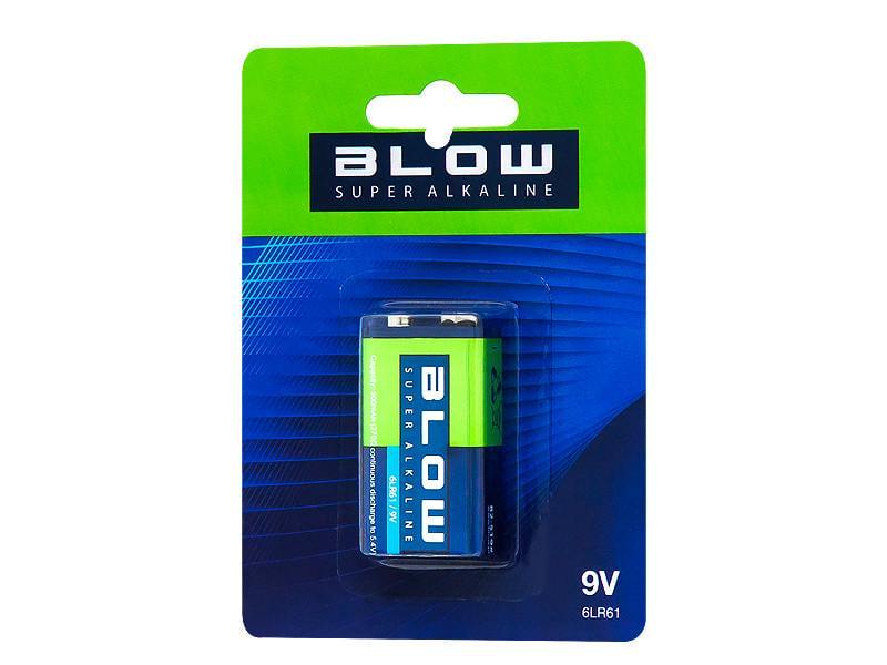 Батарейка BLOW крона SUPER ALKALINE 9V 6LR61 щелочная блистер (82-519#)