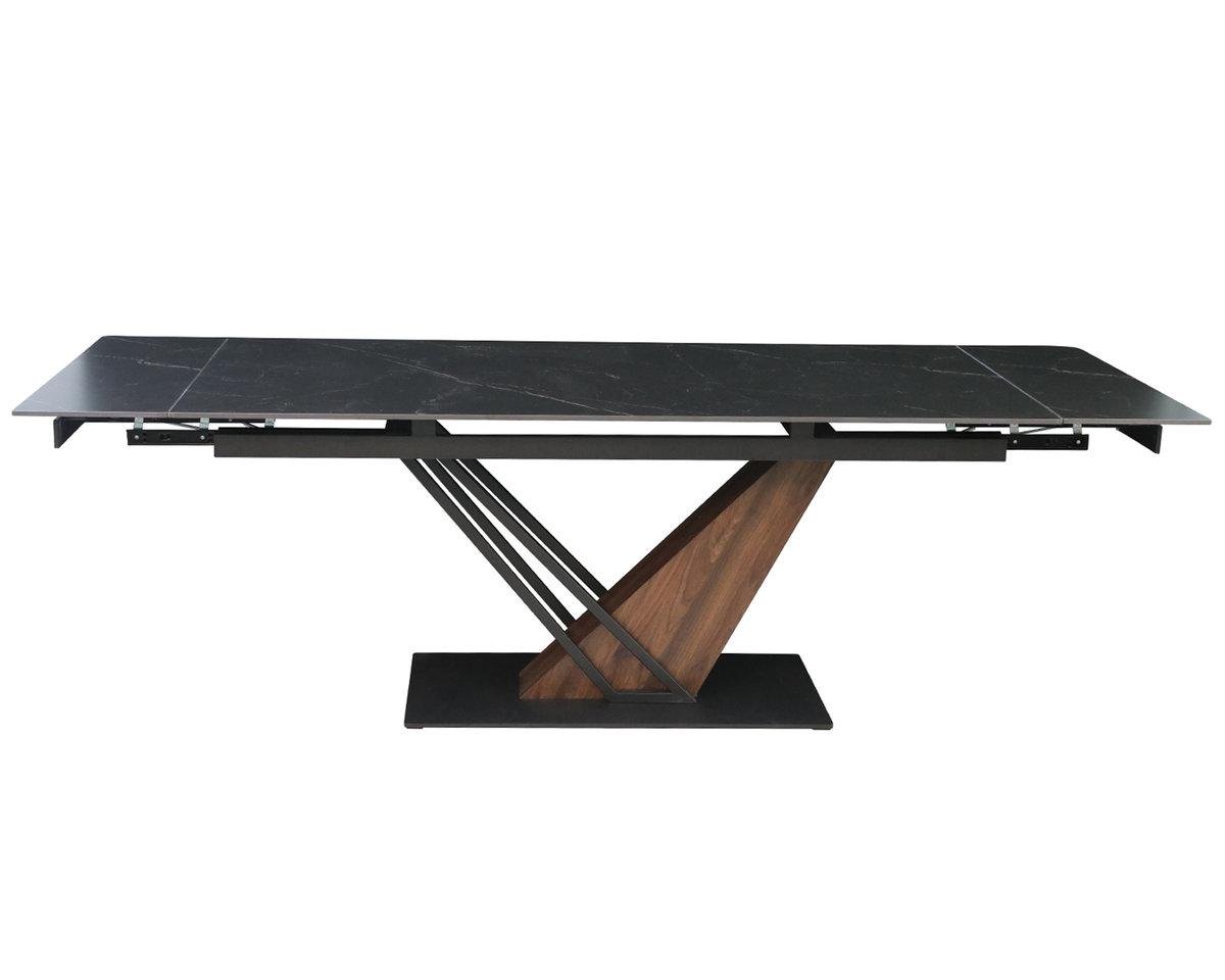 Стол Intarsio FERNANDO CERAMIC 180/240x90 Черный матовый/Темный орех (28710912) - фото 2 Стол Intarsio FERNANDO CERAMIC 180/240x90 Черный матовый/Темный орех (28710912) - фото 2