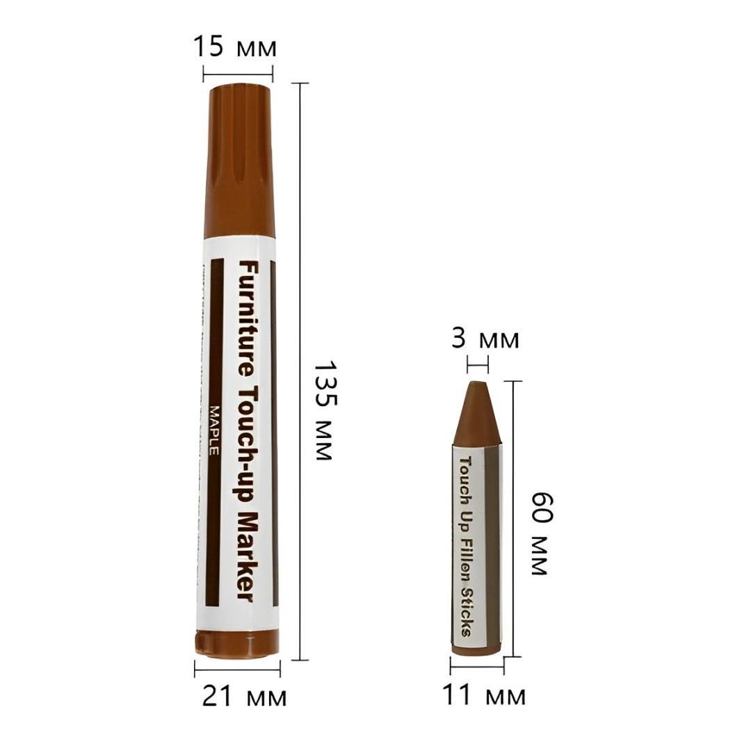 Набор для ремонта мебели из древесины RecoveWood 8 маркеров 8 восковых карандашей 1 точилка (809) - фото 6