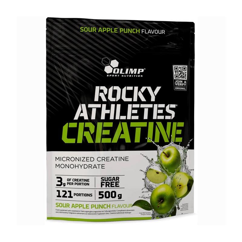 Креатин моногидрат мікронізований с магнієм і B6 Olimp Rocky Athletes Creatine 500 г Кислий яблучний пунш