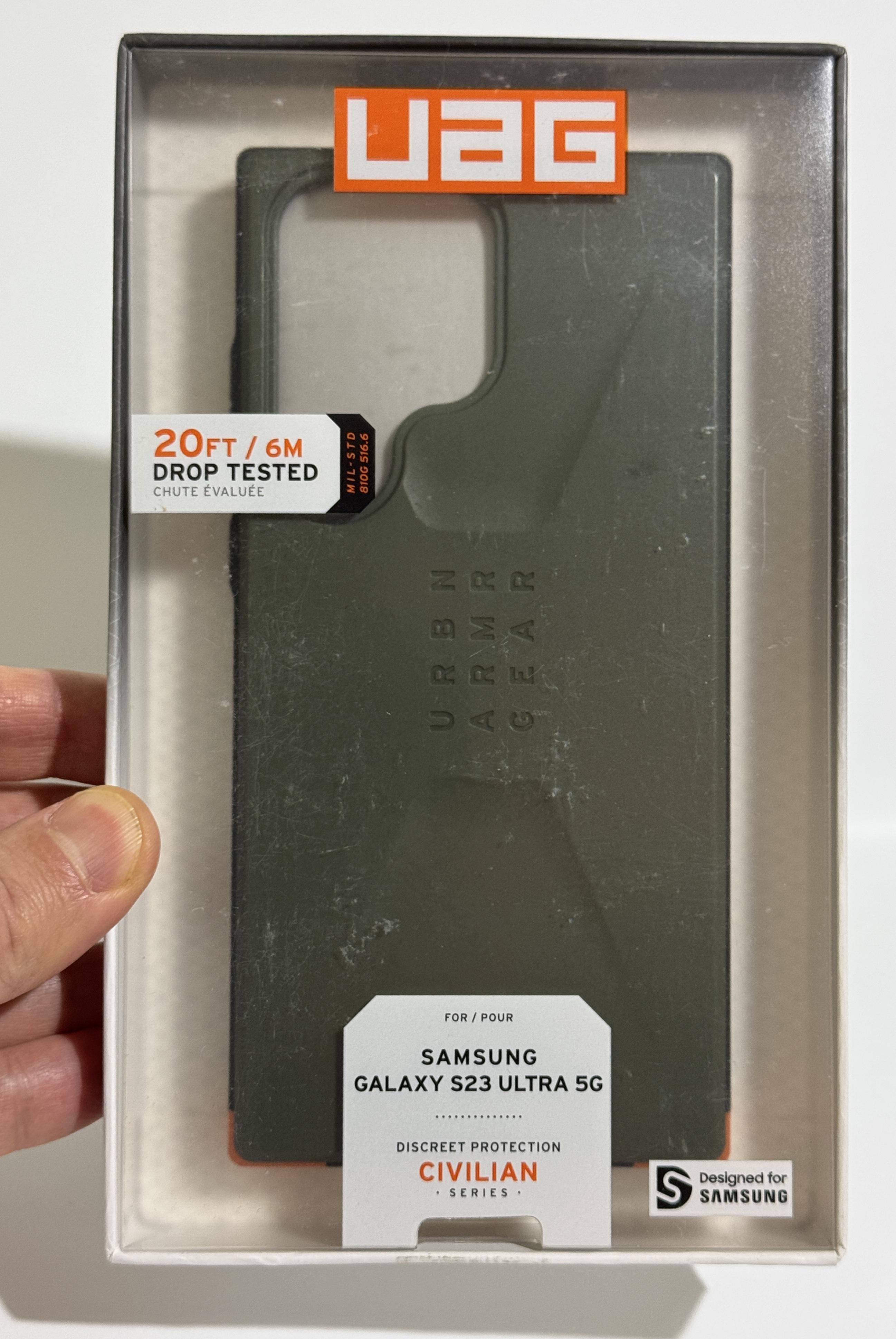 Чехол милитари оригинальный UAG Civilian (214136117272) для Samsung Galaxy S23 Ultra (6.8") Olive