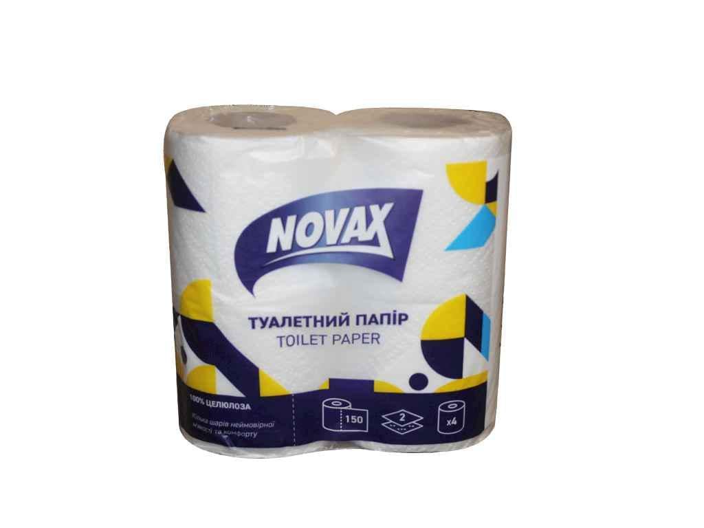 Туалетная бумага Novax 4 шт. 2 слоя целлюлозная (891727)