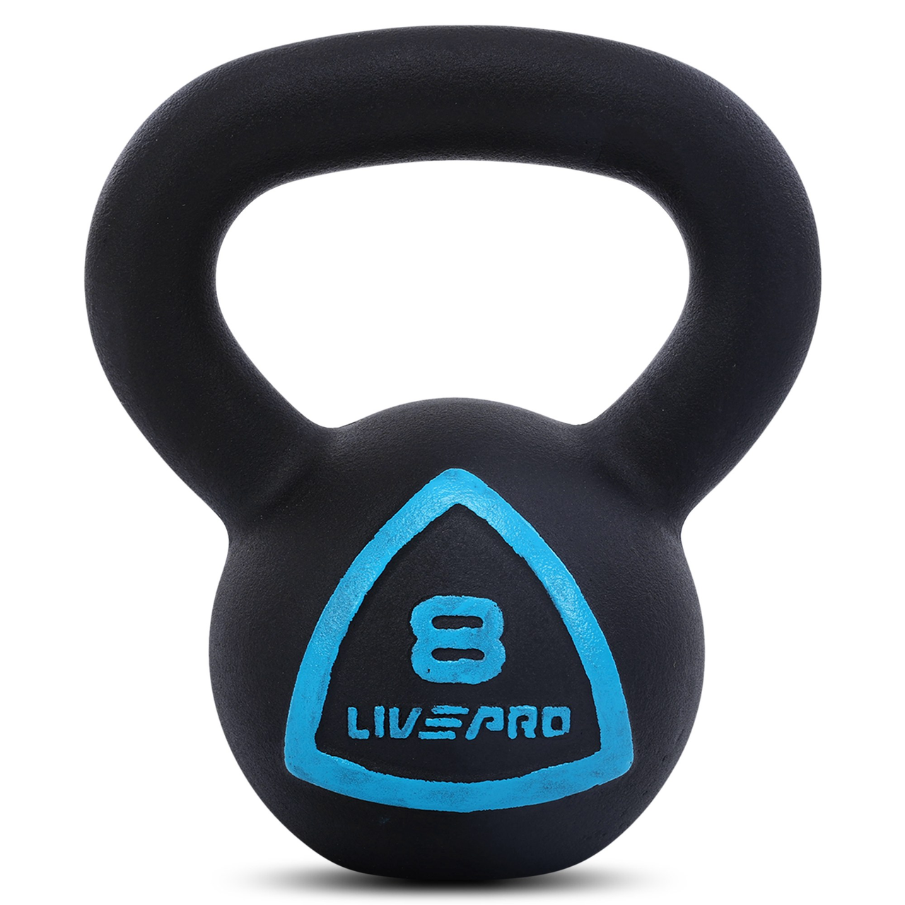 Гиря тренировочная цельная LiveUp LP8041-8 чугунная окрашенная 8 кг Черный (2532856189)
