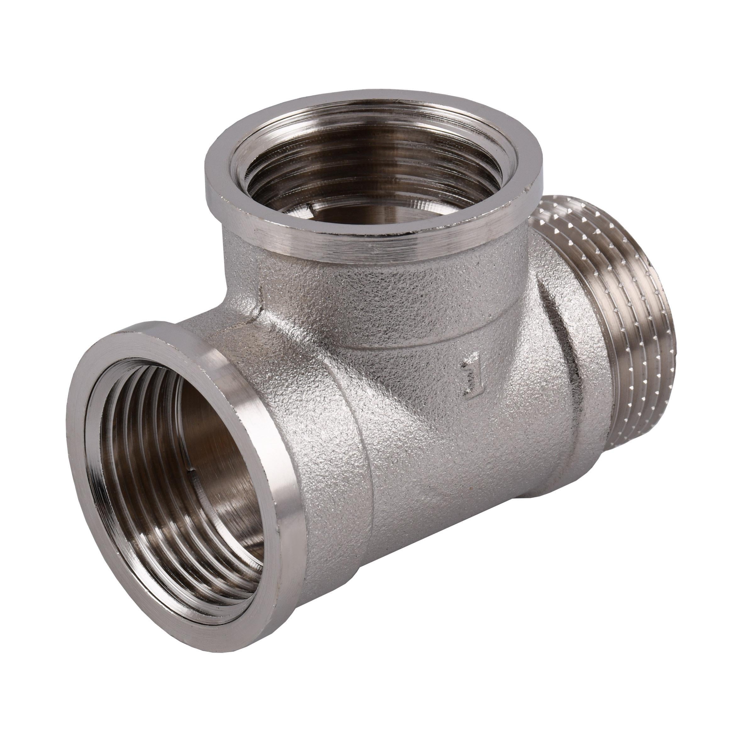 Тройник никелированный Optimum 1"ВВЗ NT554S (000030814) Тройник никелированный Optimum 1"ВВЗ NT554S (000030814)