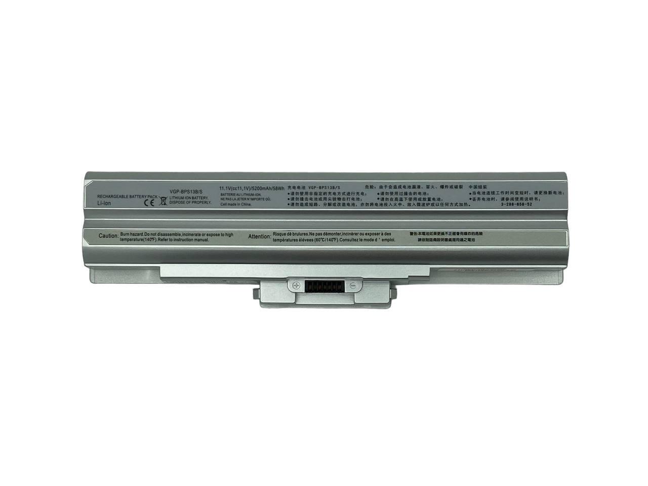 Акумулятор для ноутбука Sony VGP-BPS13 VAIO VGN-FW 11,1V 5200 mAh Silver (006289)