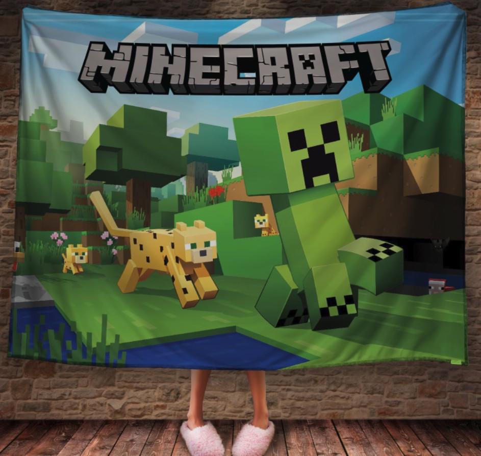 Плед с 3D принтом Майнкрафт 150x200 см (epi_1954) Плед с 3D принтом Майнкрафт 150x200 см (epi_1954)