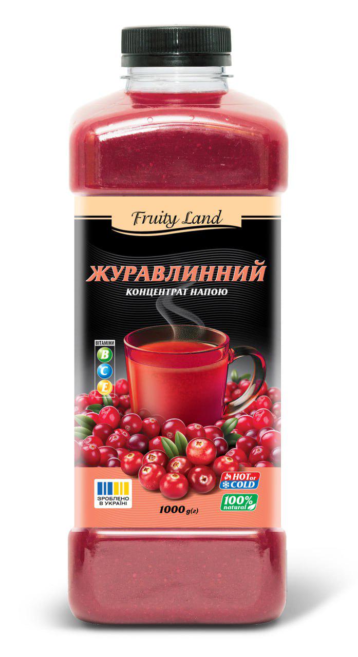 Концентрат напою чай Fruity Land Журавлина 1 кг