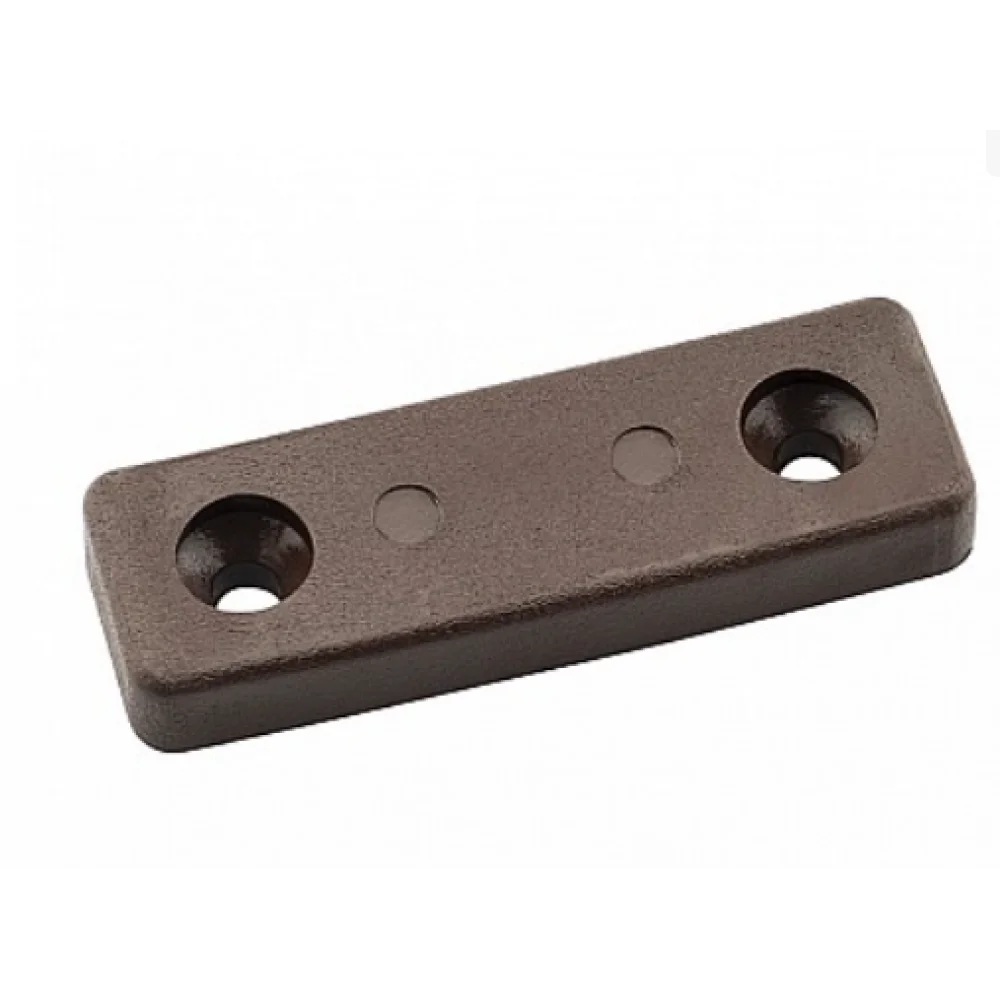 Меблева ніжка-опора Sigma на 2 саморізи пластикова 6x15x50 мм Темний горіх (MO0135)