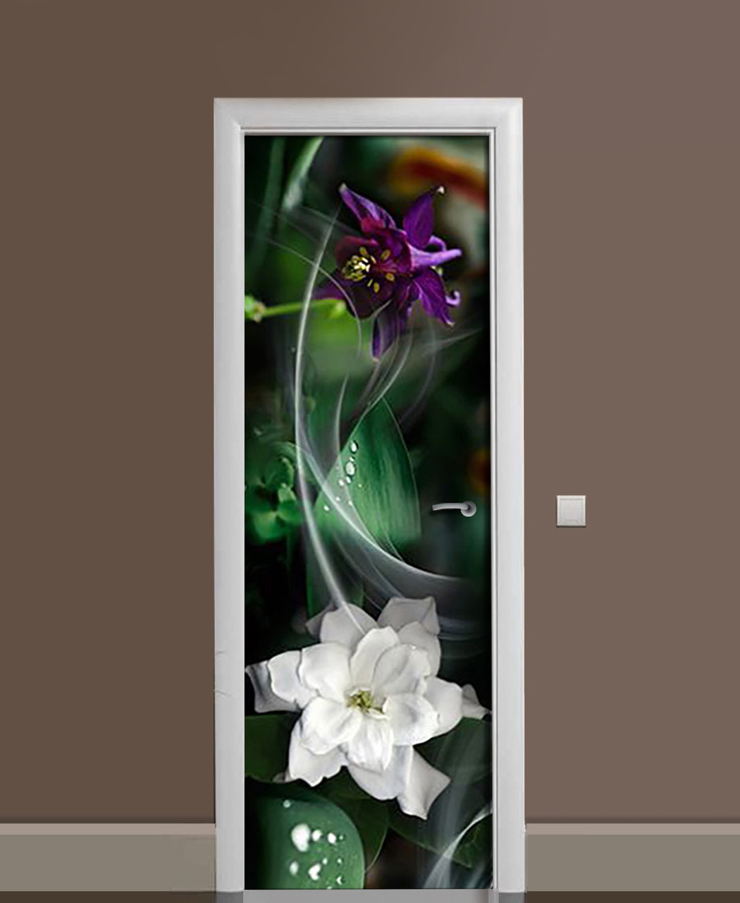 Наклейка 3D на двери Zatarga Меж двух огней 650х2000 мм виниловая (1323465173)