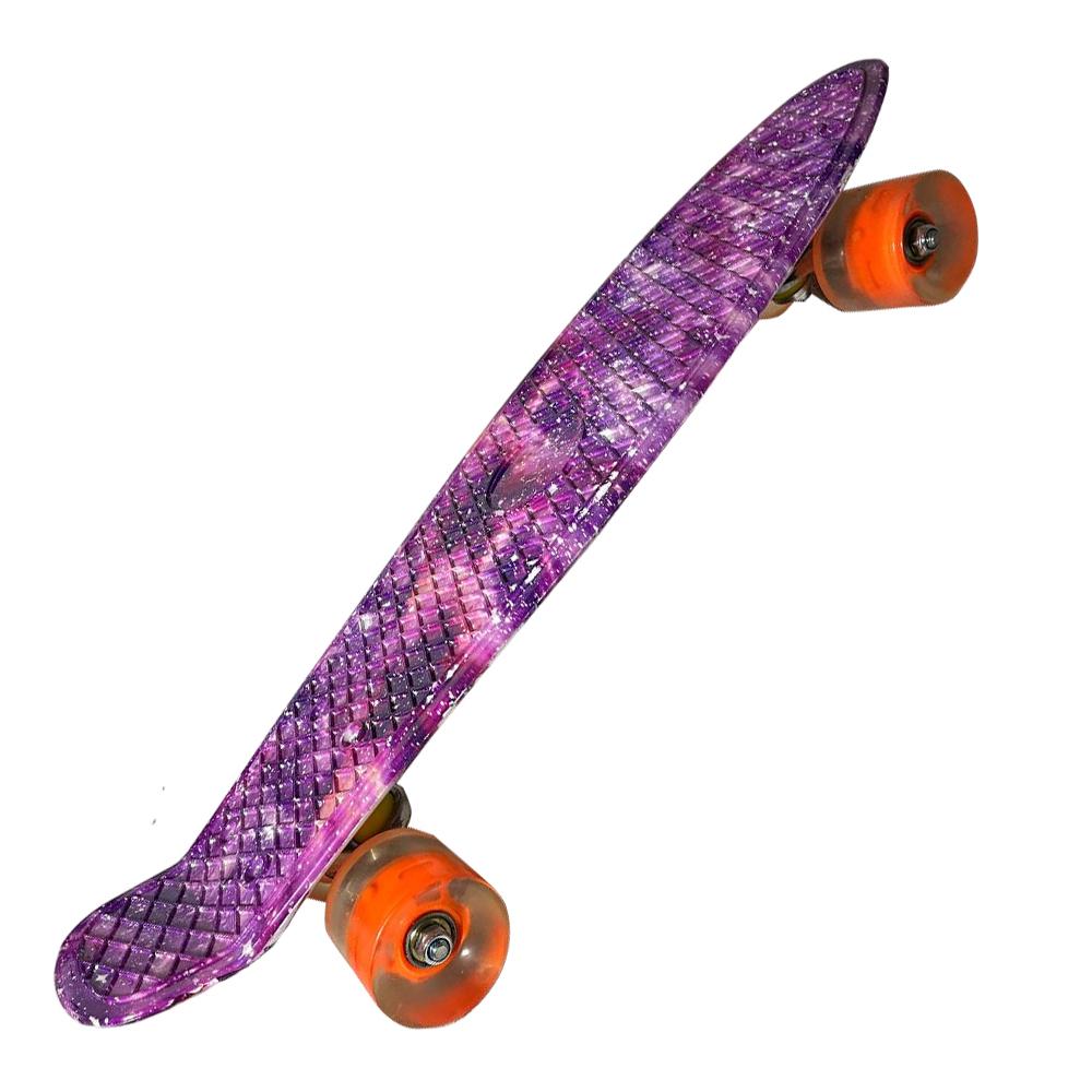 Пенніборд з PU колесами що світяться Рожевий Космос (НА-713) - фото 2 Пенніборд з PU колесами що світяться Рожевий Космос (НА-713) - фото 2