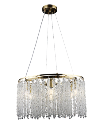 Люстра подвесная хрустальная Sirius E14х5 хрустальные гроздья (B E2669/5 COP)