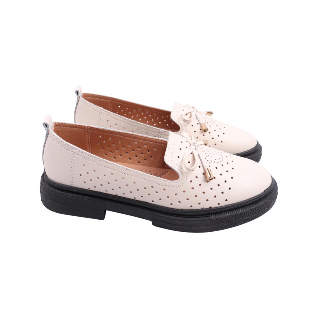 Туфли женские Li Fexpert из кожи р. 39 Бежевый (966-22LTCP)