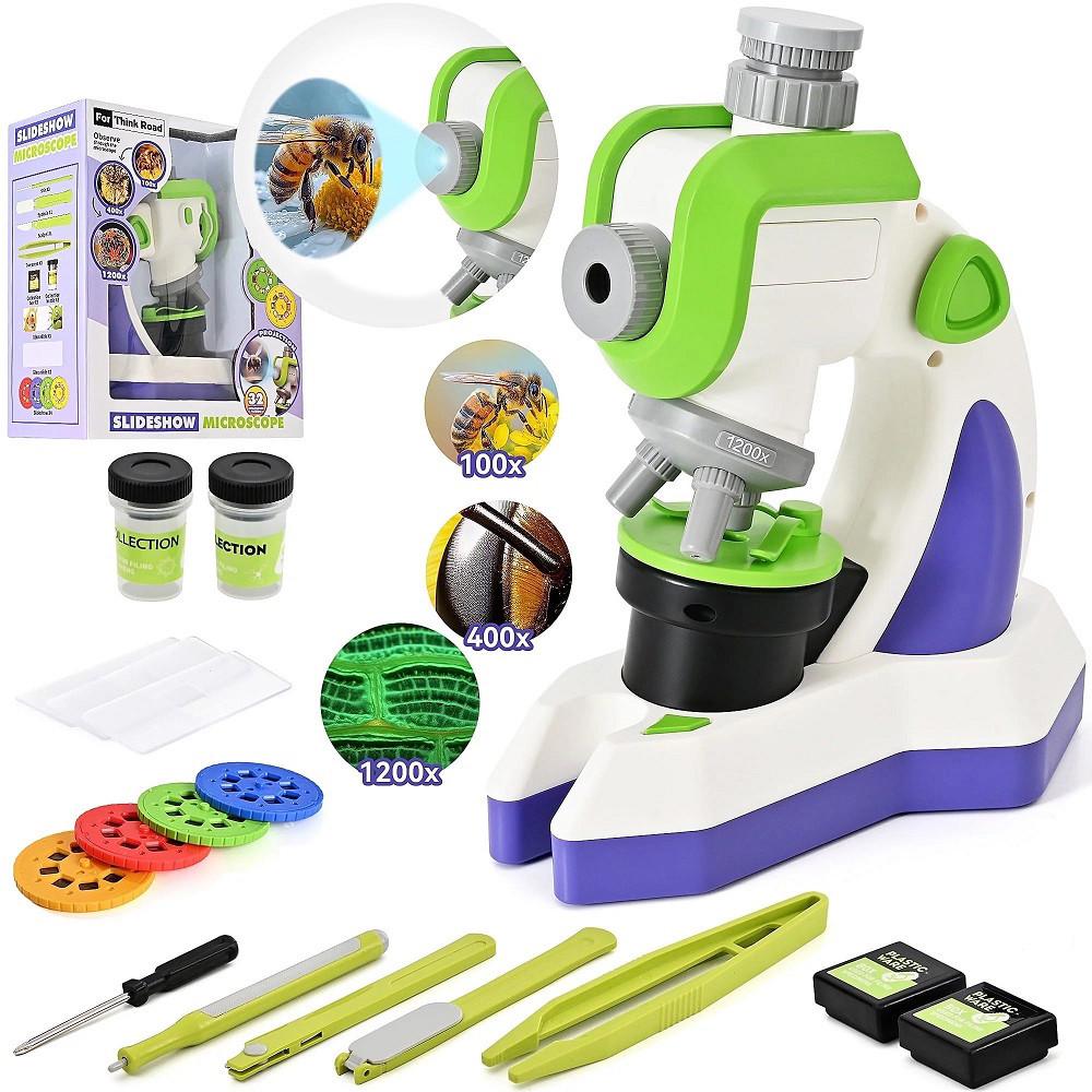 Микроскоп для детей STEM 1200x с проектором и инструментами (30101158) - фото 4