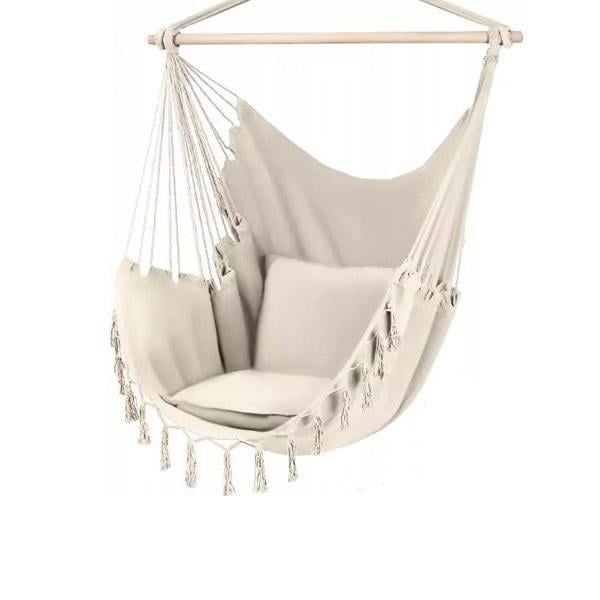 Гамак кресло бразильское Gardlov 23670 2 подушки Бежевый