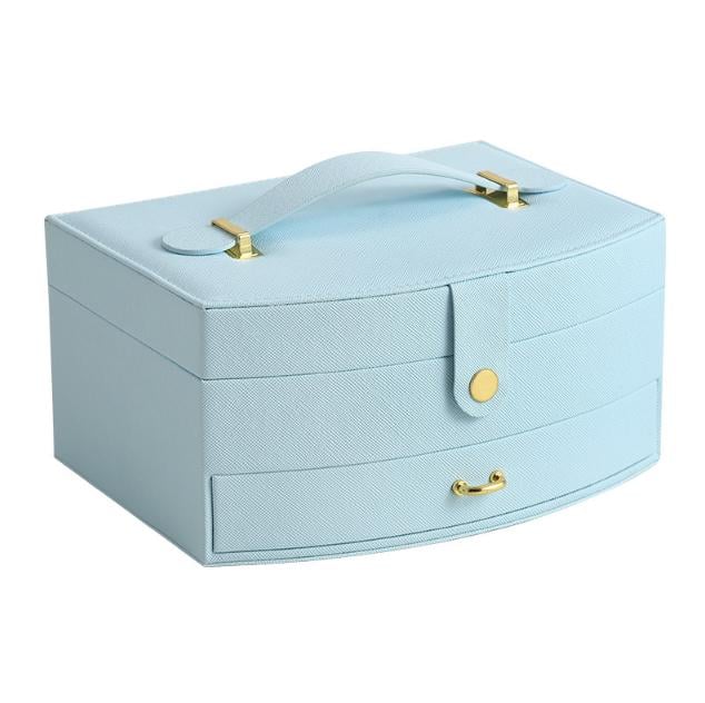 Шкатулка для украшений с зеркалом 20,5х15,5х10 см Голубой (ШДД-23-1) - фото 8 Шкатулка для украшений с зеркалом 20,5х15,5х10 см Голубой (ШДД-23-1) - фото 8