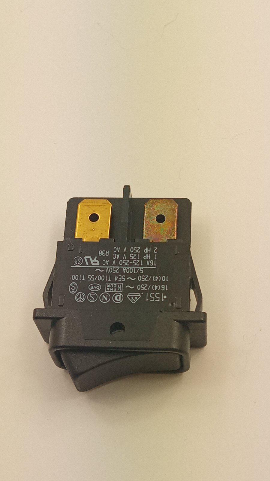 Вимикач 1551.3602 2pin 16A-250V (09943)