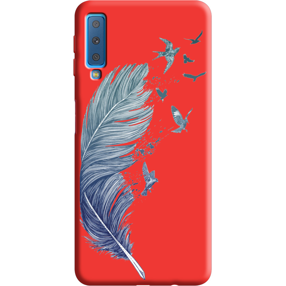 Чехол Boxface Samsung A750 Galaxy A7 2018 Feather Красный силикон (35481-cc38-36138)