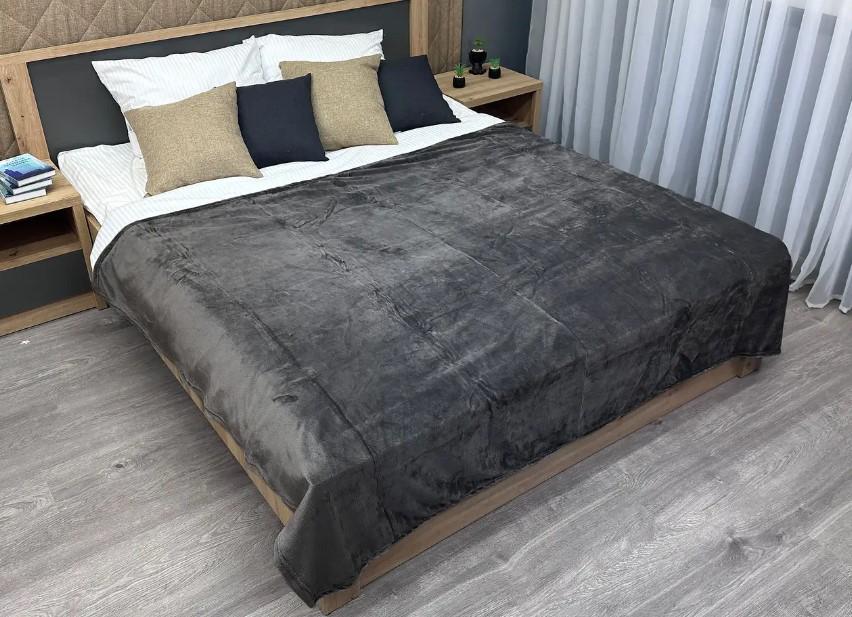 Покрывало на диван/кровать Велсофт 160х200 см Оникс (87-087)