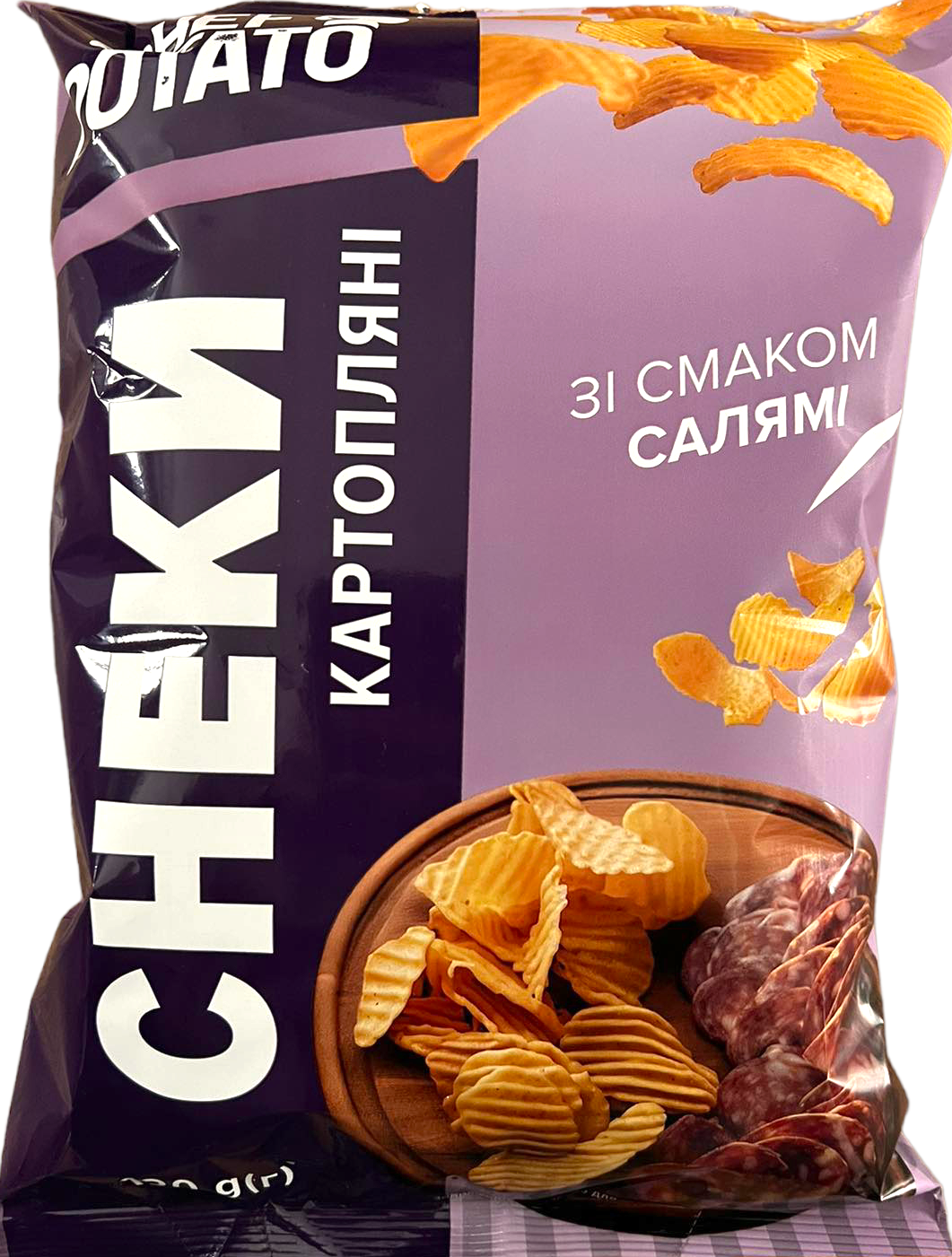 Снеки картофельные CHEF Potato со вкусом салями 120 г (15907)