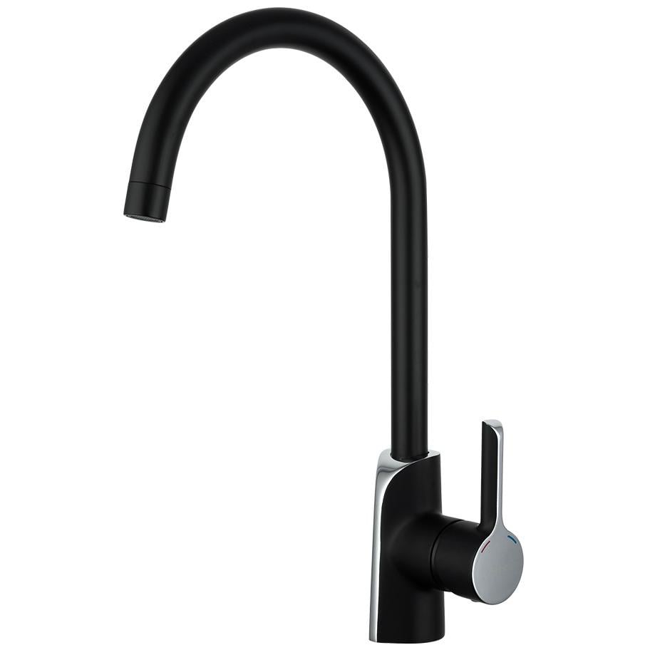 Смеситель для кухни Gappo G4003-6 однорычажный Черный/Хром (160807)