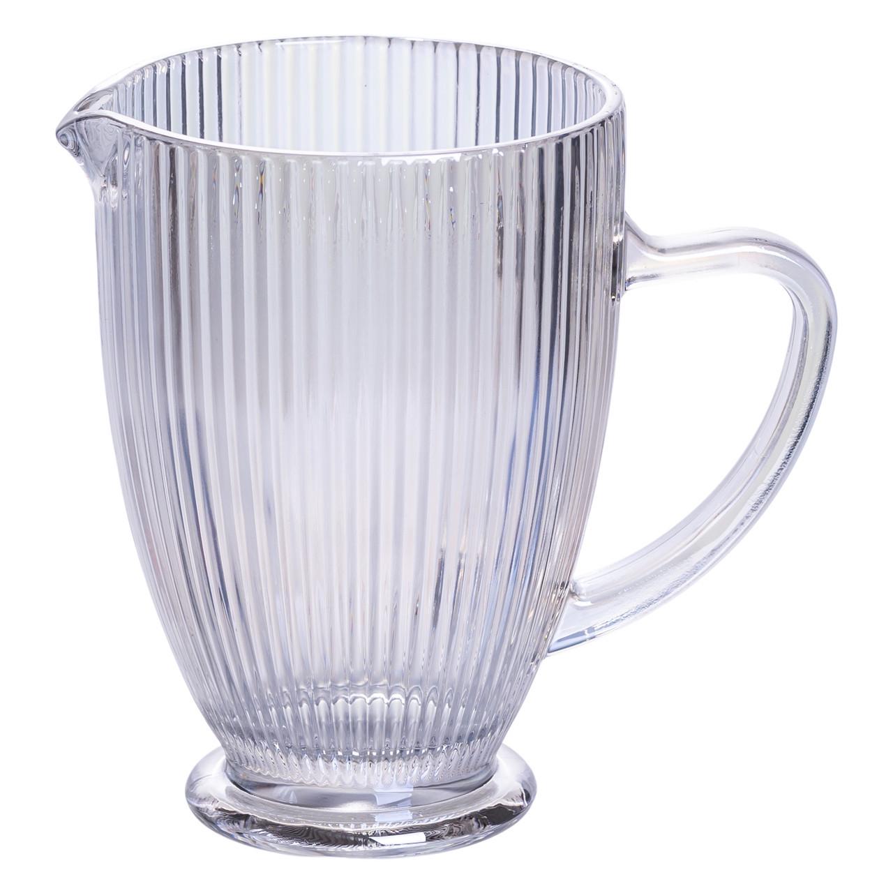 Кувшин стеклянный фигурный ребристый 1,2 л (HP7118RB)