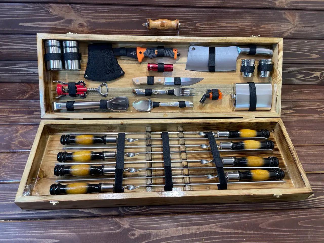 Набор шампуров Турист 4 в кейсе (10647779)