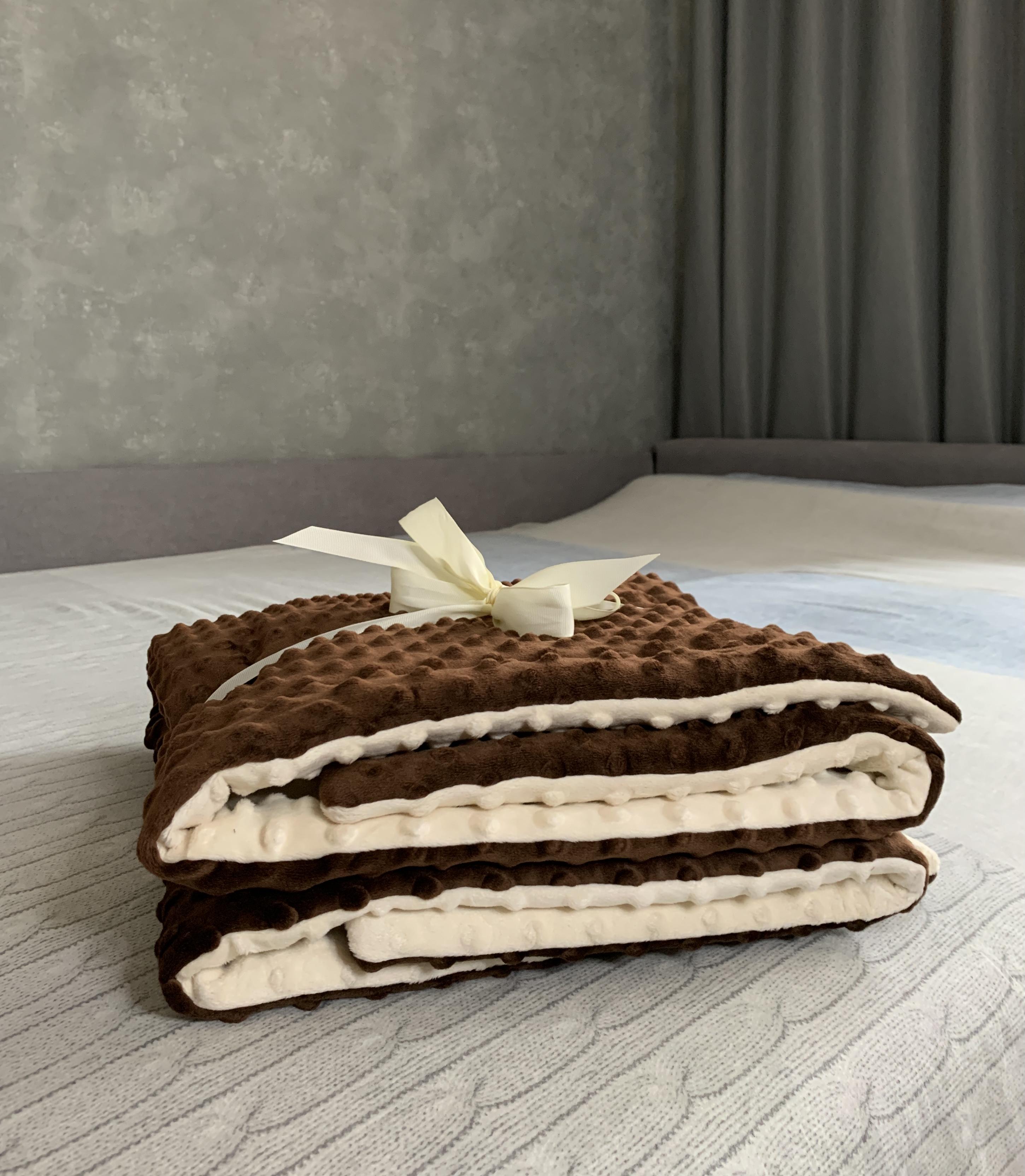 Дитячий плюшевий плед MinkyHome 160x160 см Коричневий (5878744) - фото 2 Дитячий плюшевий плед MinkyHome 160x160 см Коричневий (5878744) - фото 2