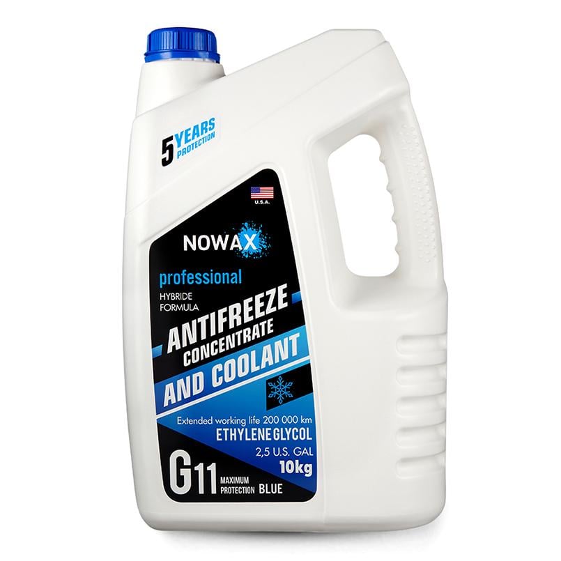 Антифриз NOWAX BLUE G11 (синий) 10кг NX10004